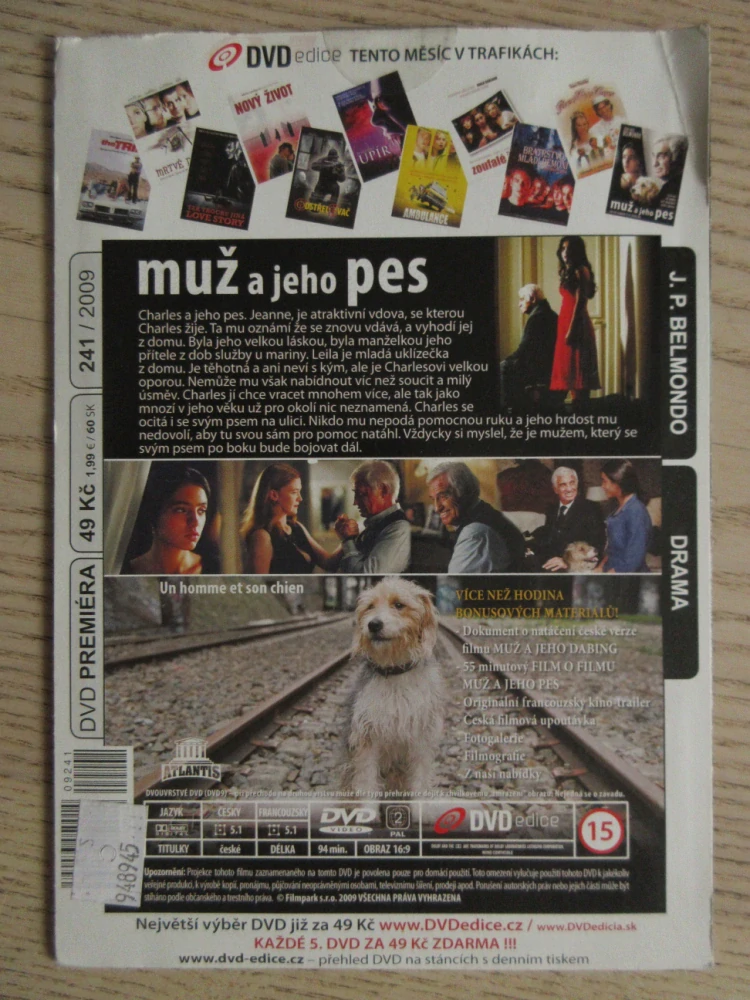 MUŽ A JEHO PES, J.-P. BELMONDO, DVD FILM