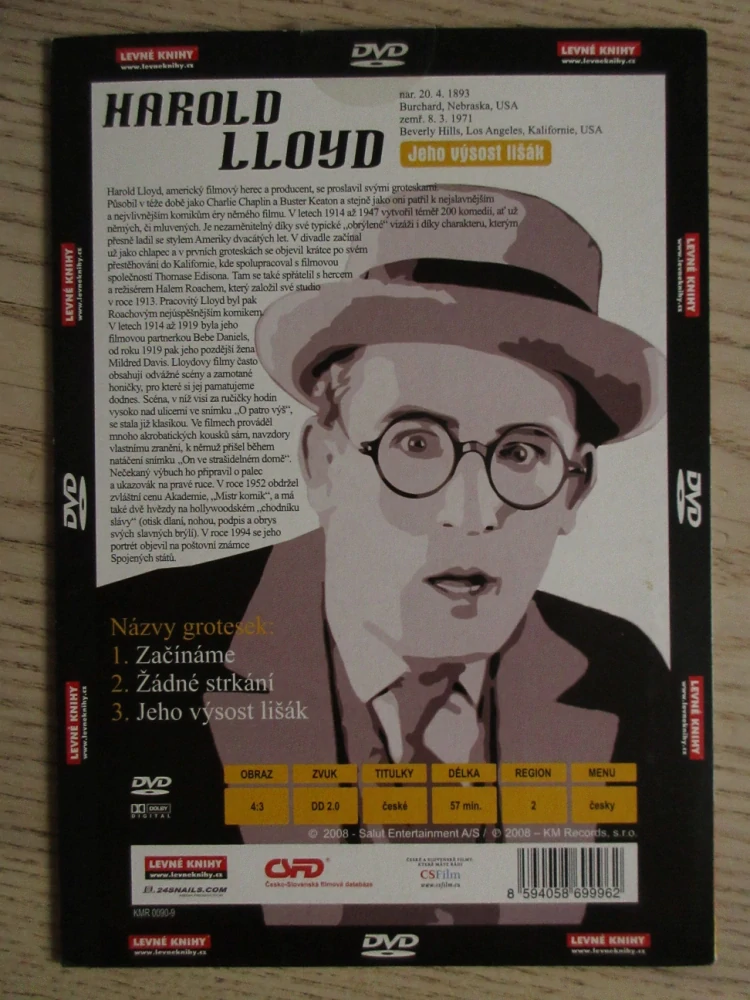 JEHO VÝSOST LIŠÁK, H. LLOYD, DVD FILM