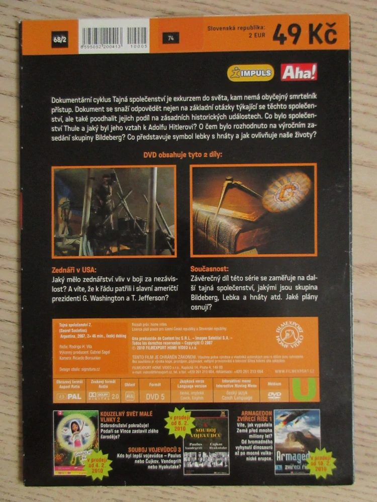 TAJNÁ SPOLEČENSTVÍ 2., DVD FILM DOKUMENT