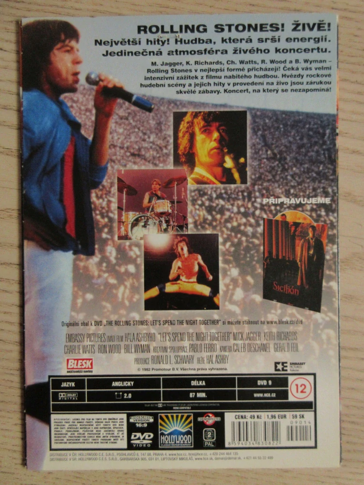 THE ROLLING STONES, LET'S SPEND THE NIGHT TOGETHER, DVD HUDBA