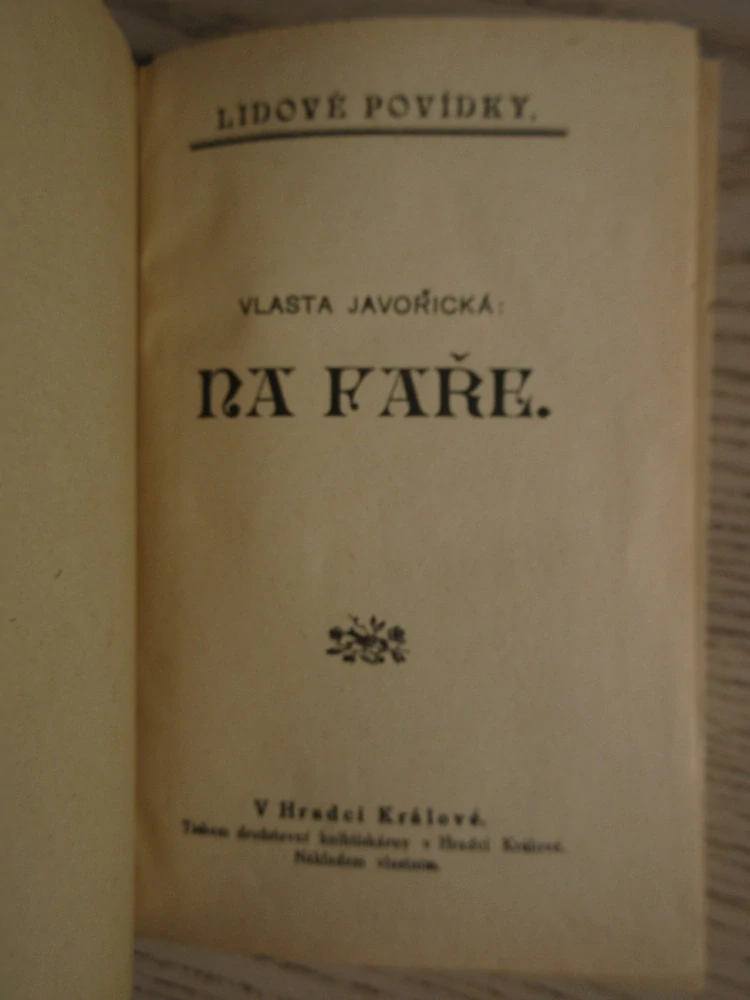 NA FAŘE, VLASTA JAVOŘICKÁ, **an