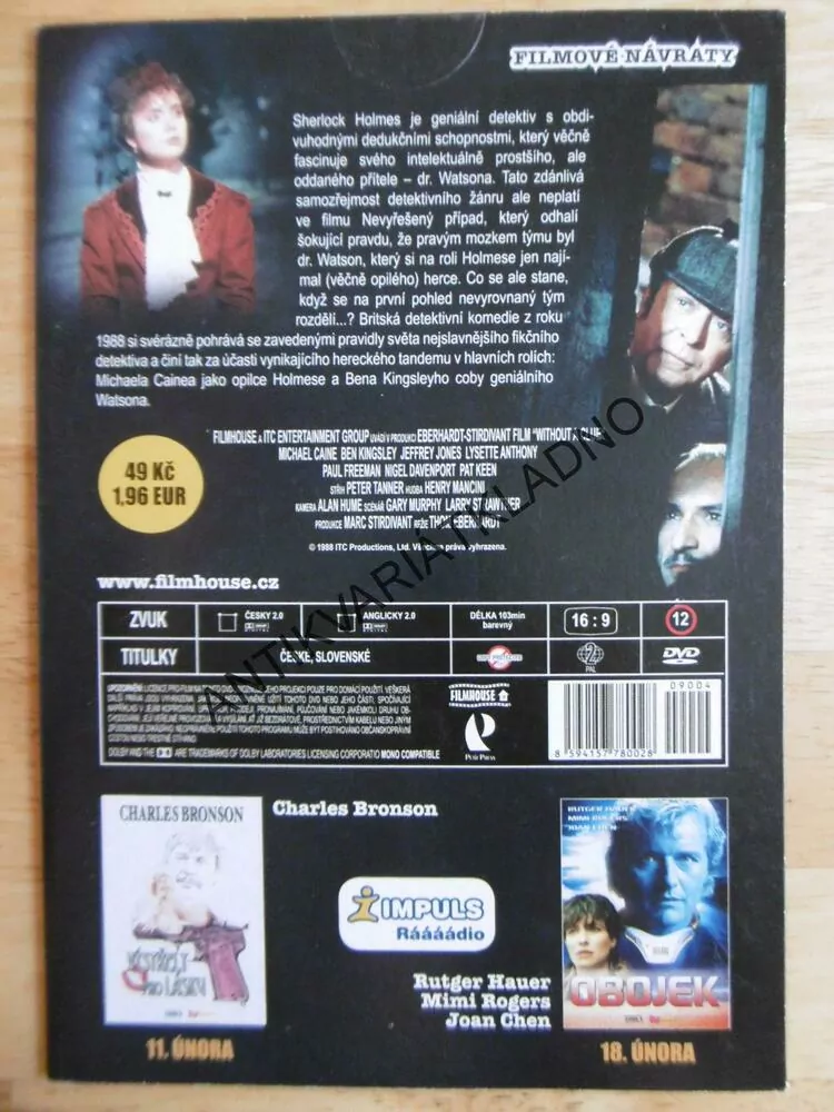 NEVYŘEŠENÝ PŘÍPAD, MICHAEL CAINE, BEN KINGSLEY, DVD FILM
