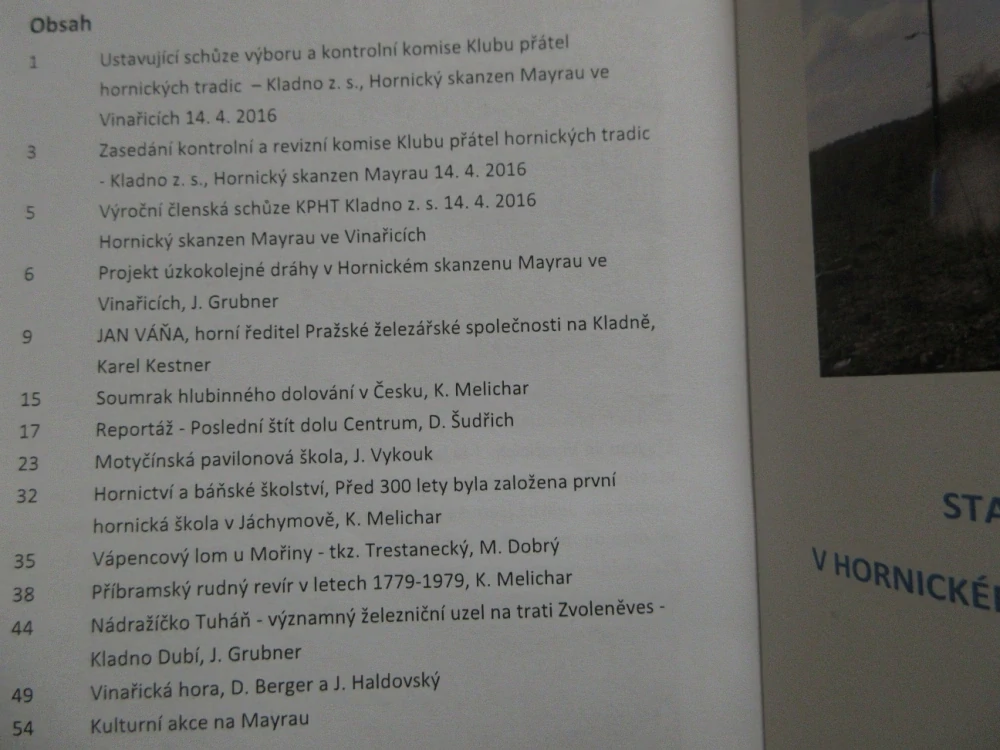 HORNICKÝ ZPRAVODAJ KLADNO Č. 2/2016, SLAVÍME 10 LET SPOLKU 2006-2016, **an