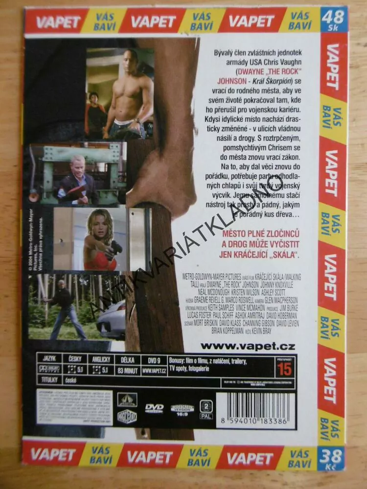 KRÁČEJÍCÍ SKÁLA, THE ROCK, DWAYNE JOHNSON, DVD FILM