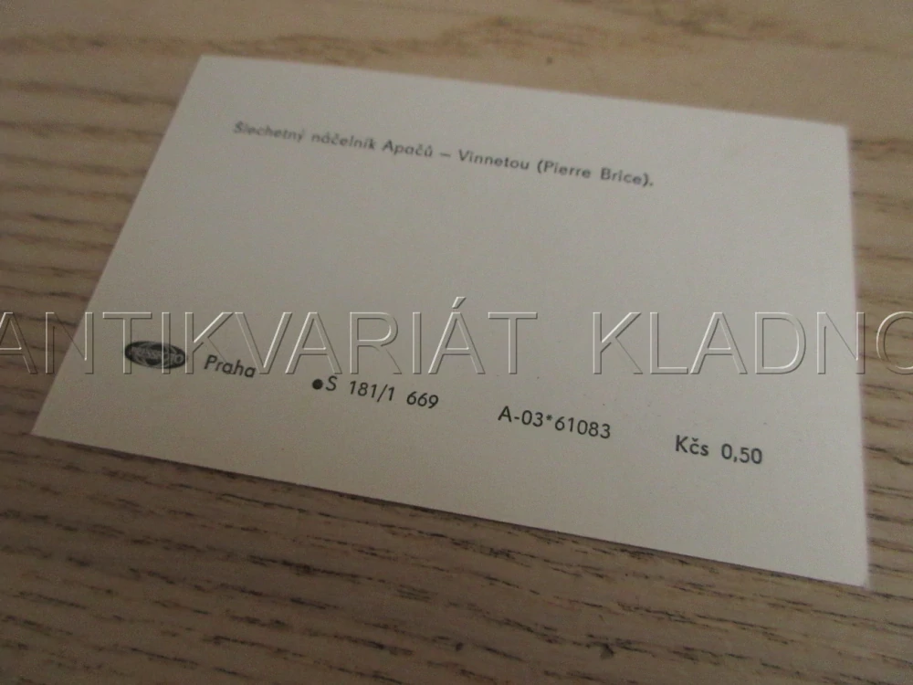 BRICE PIERRE, NÁČELNÍK APAČŮ - VINNETOU, FILMOVÁ KARTIČKA