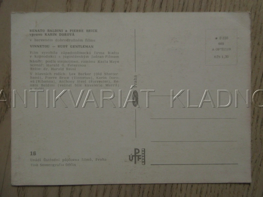 RENATO BALDINI, PIERRE BRICE, KARIN DOROVÁ, VINNETOU - RUDÝ GENTLEMAN