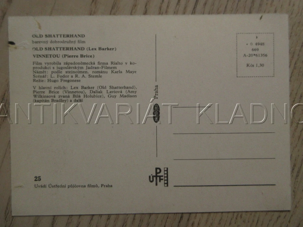 OLD SHATTERHAND, LEX BARKER, PIERRE BRICE, VINNETOU