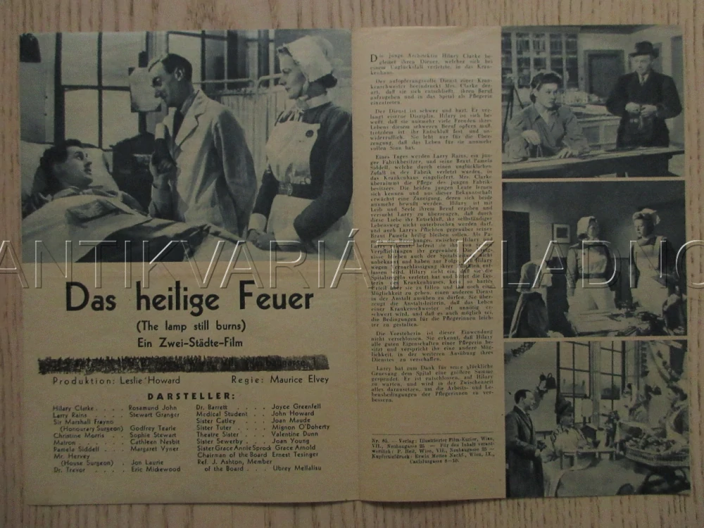 THE LAMP STILL HURTS, R. JOHN, S. GRANGER, G. TEARLE, FILM KURIER VBŠ Č. 85