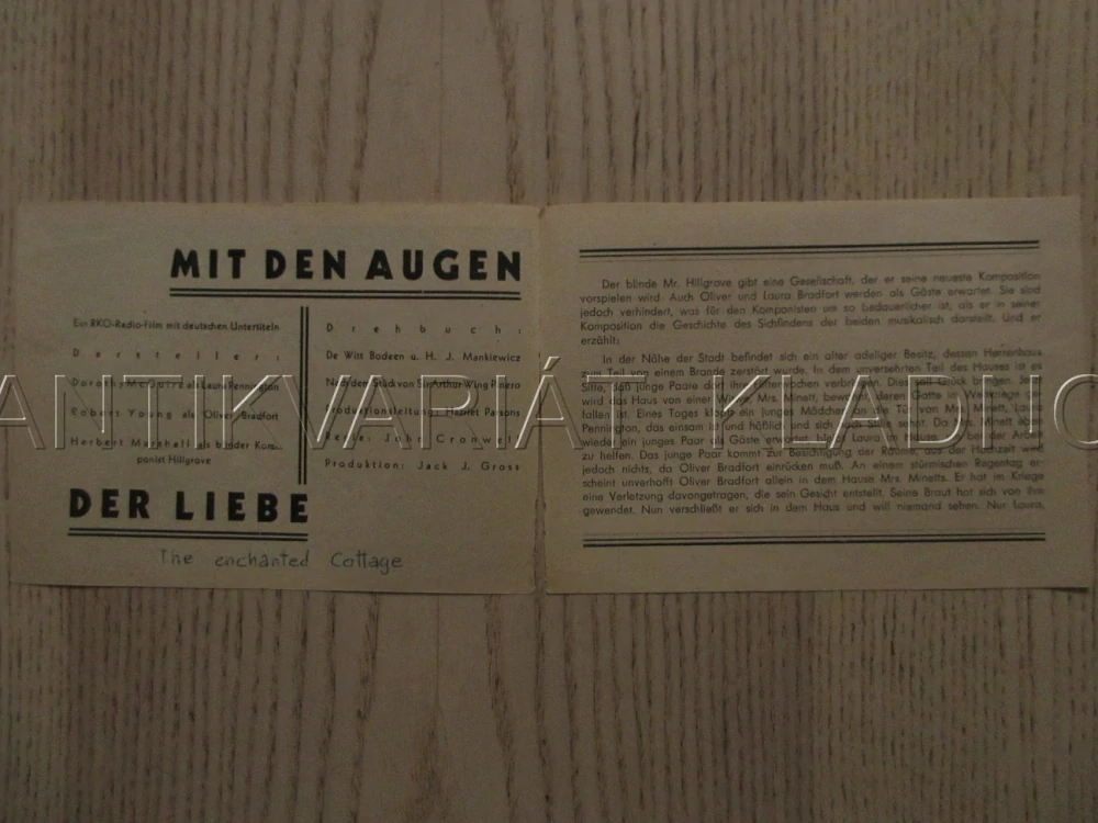 THE ENCHANTED COTTAGE, R. YOUNG, D. MCGUIRE, FILM USA, FILM KURIER VBŠ Č. 170