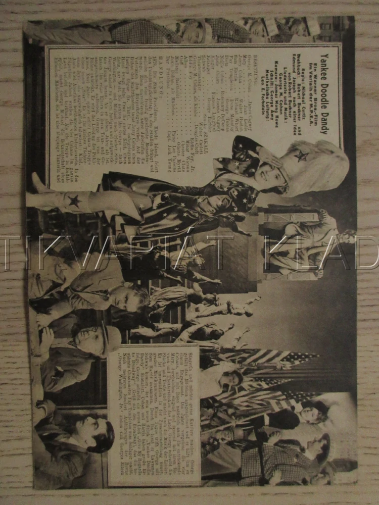 YANKEE DOODLE DANDY, J. CAGNEY, J. LESLIE, W. HUSTON, FILM USA, FILM KURIER VBŠ Č. 303