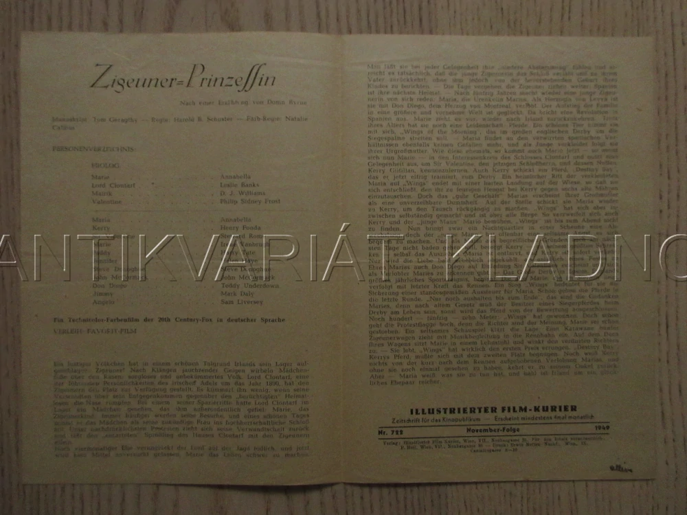 WINGS OF THE MORNING, ANNABELLA, H. FONDA, S. ROME, FILM VB, FILM KURIER VBŠ Č. 611