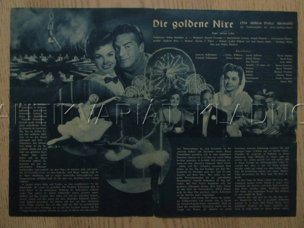 MILLION DOLLAR MERMAID, E. WILLIAMS, W. PIDGEON, V. MATURE, FILM USA, FILM KURIER VBŠ Č. 1716