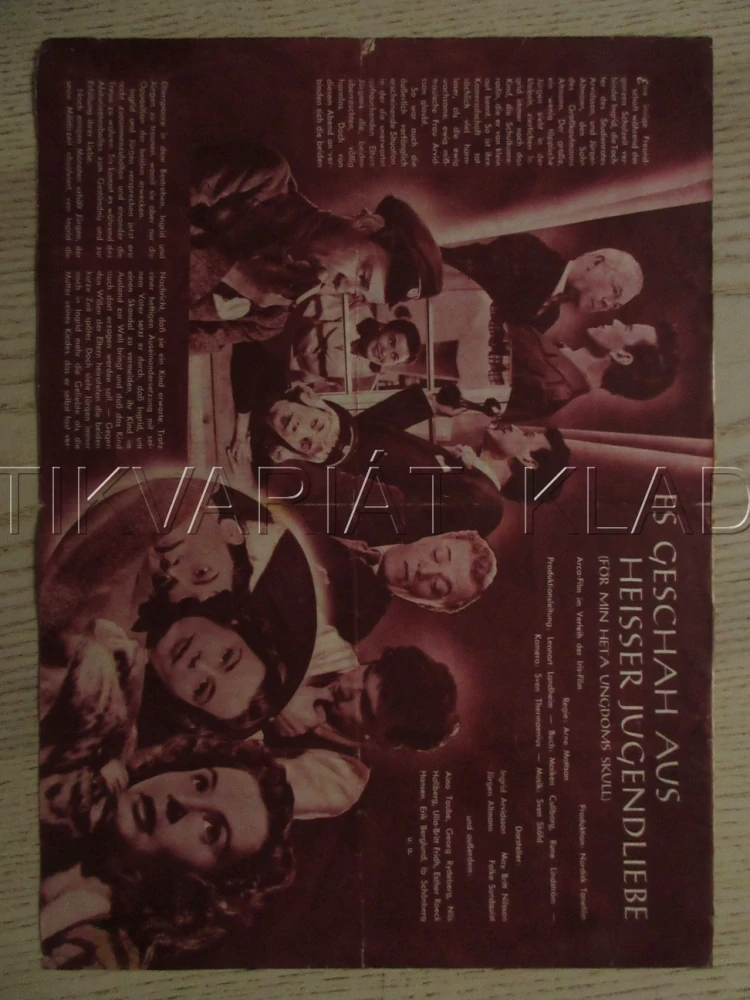 PRO ŽHAVOU LÁSKU MLÁDÍ, J. ALTMANN, M.-B. NILSSON, F. SUNDQUIST, FILM SWE, FILM KURIER VBŠ Č. 1742