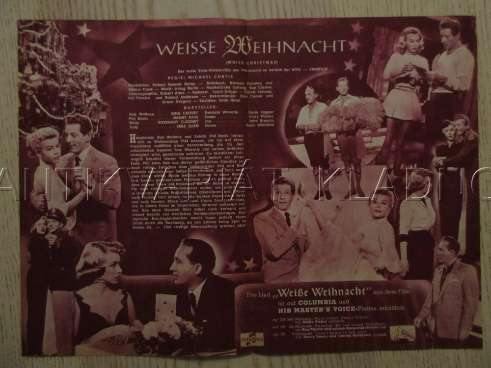 BÍLÉ VÁNOCE, B. CROSBY, D. JAGGER, R. CLOONEY, FILM USA, FILM KURIER VBŠ Č. 1957