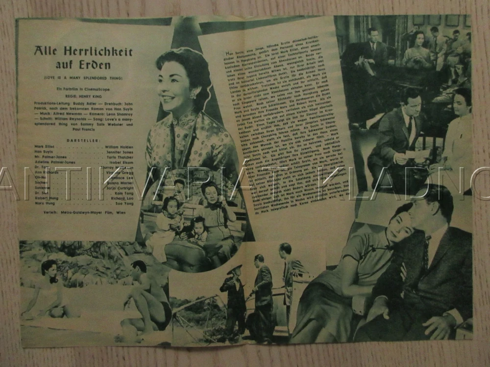 JE KRÁSNÉ LÁSKU DÁT, W. HOLDEN, J. JONES, S. YONG, FILM USA, FILM KURIER VBŠ Č. 2104