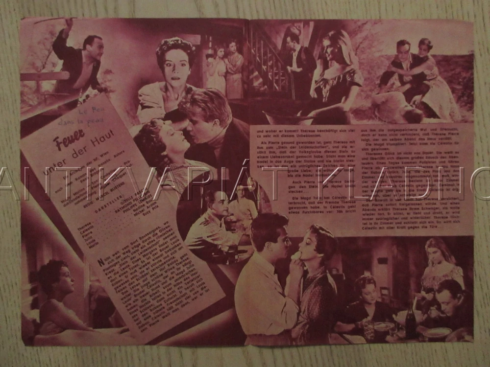 LE FEU DANS LA PEAU, G. PASCAL, R. PELLEGRIN, P. LEMAIRE, FILM FR, FILM KURIER VBŠ Č. 2214