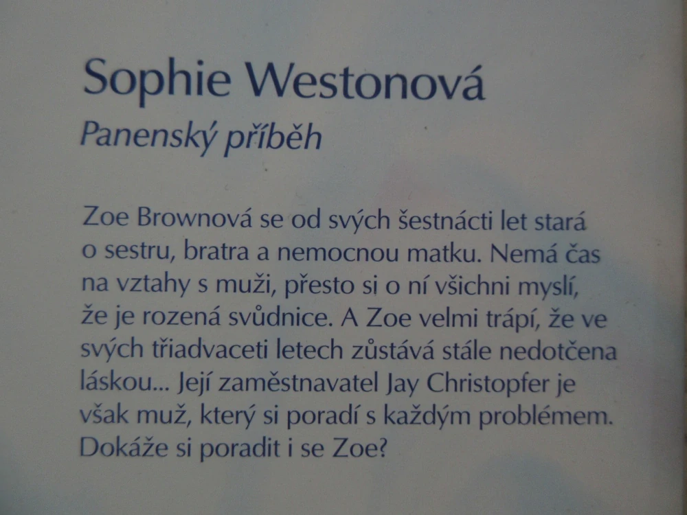 PANENSKÝ PŘÍBĚH, SOPHIE WESTONOVÁ, **an