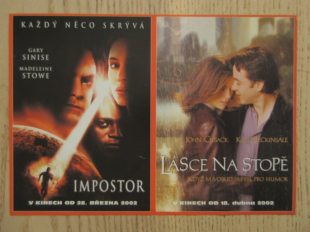 TI DRUZÍ, N. KIDMAN, IMPOSTOR, G. SINISE, M. STOWE, LÁSCE NA STOPĚ, J. CUSACK, K. BECKINSALE, OBOUSTRANNÝ FILMOVÝ LETÁK