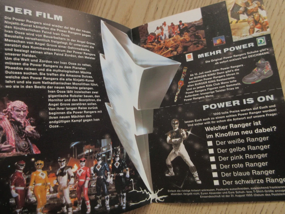 POWER RANGERS: FILM, FILMOVÝ LETÁK