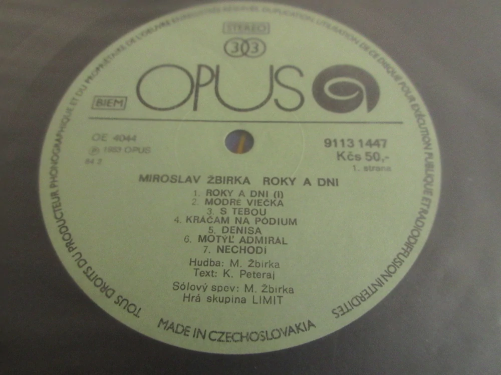 MIROSLAV ŽBIRKA A DNI, 1X GRAMODESKA
