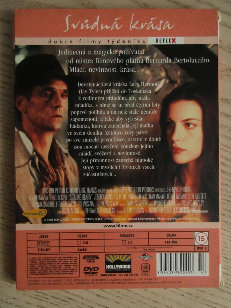SVŮDNÁ KRÁSA L. TYLER, J. IRONS, J. MARAIS, DVD FILM