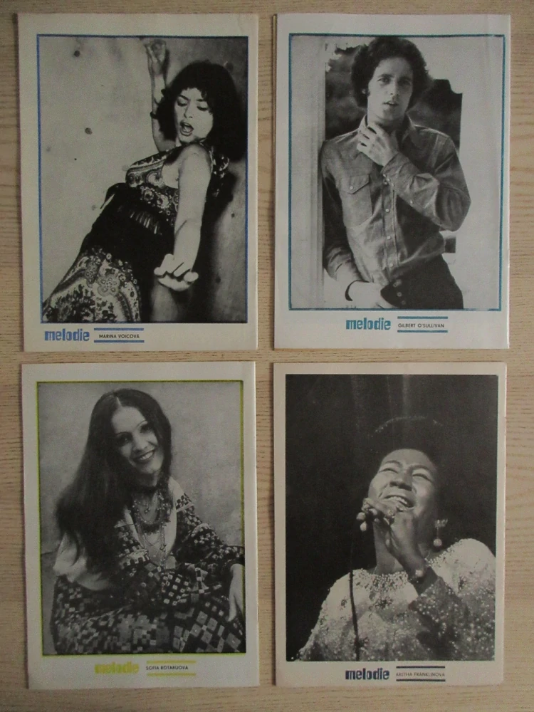 4X ČASOPIS MELODIE, R. 1974, J. SUCHÝ, B. FRÍDL, P. SPÁLENÝ, P. BARTOŇ, **an