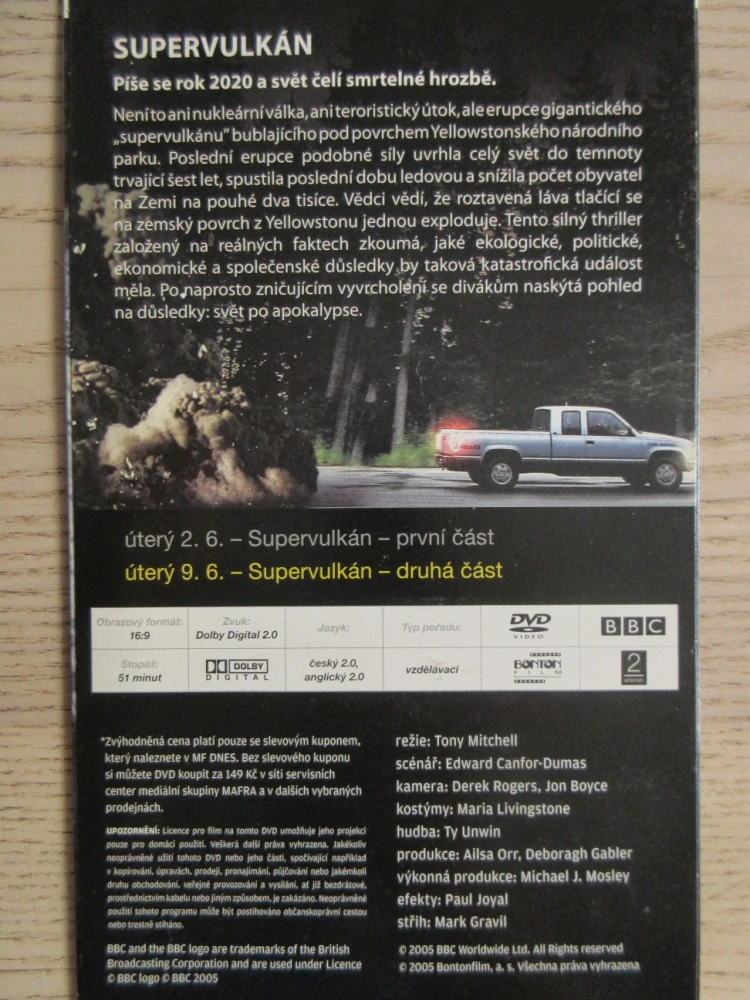 SUPERVULKÁN 2, DVD FILM DOKUMENT