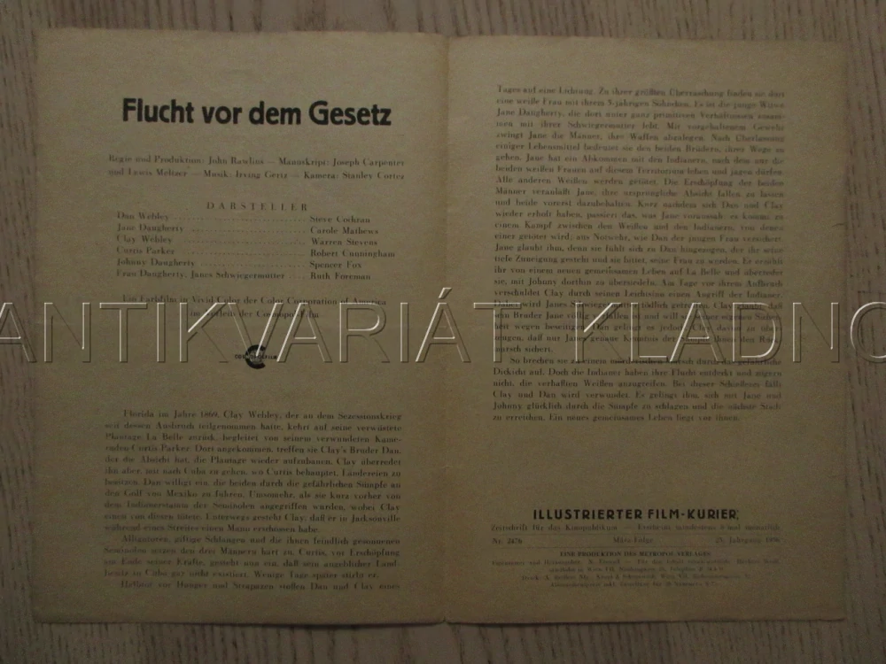 SHARK RIVER, S. COCHRAN, C. MATHEWS, W. STEVENS, FILM USA, FILM KURIER VBŠ Č. 2417