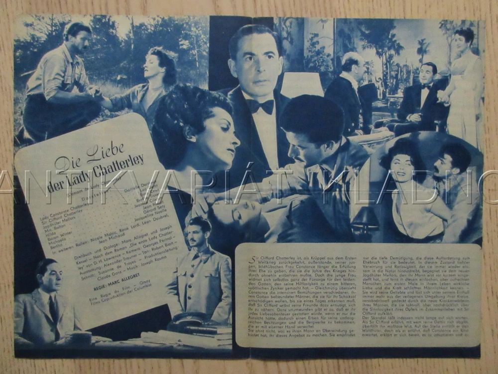 L'AMANT DE LADY CHATTERLEY, D. DARRIEUX, L. GENN, E. CRISA, FILM FR, FILM KURIER VBŠ Č. 2476