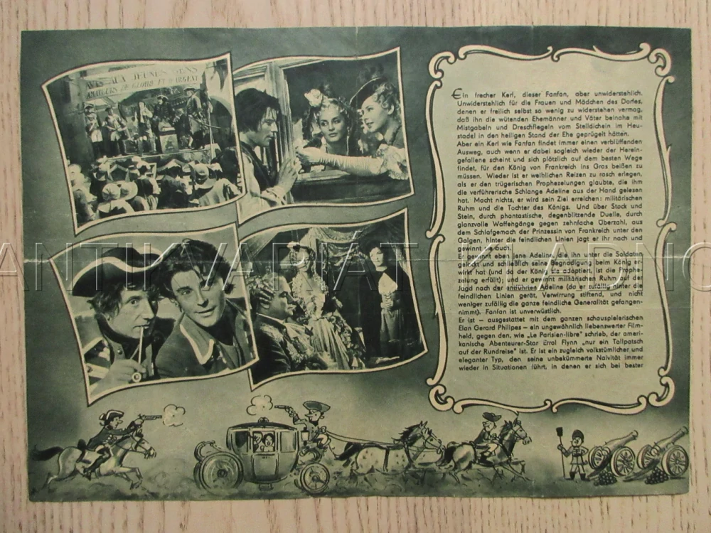 FANFÁN TULIPÁN, G. PHILIPE, O. HUSSENOT, G. LOLLOBRIGIDA, FILM FR, FILM KURIER VBŠ Č. 5/54