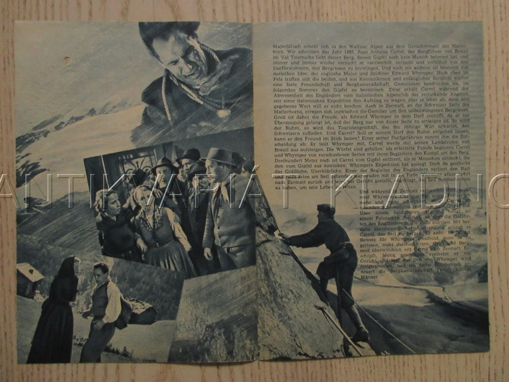 DER BERG RUFT!, L. TRENKER, H. DIRMOSER, A. SCHWEIZER, FILM SRN, FILM KURIER VBŠ Č. 6/54