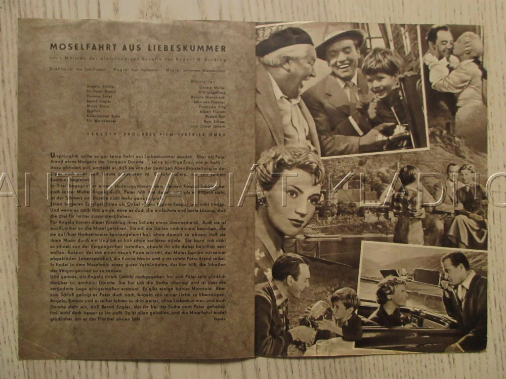 MOSELFAHRT AUS LIEBESKUMMER, L. MÜLLER, B. KRÜGER, O. GRIMM, FILM SRN, FILM KURIER VBŠ Č. 63/54