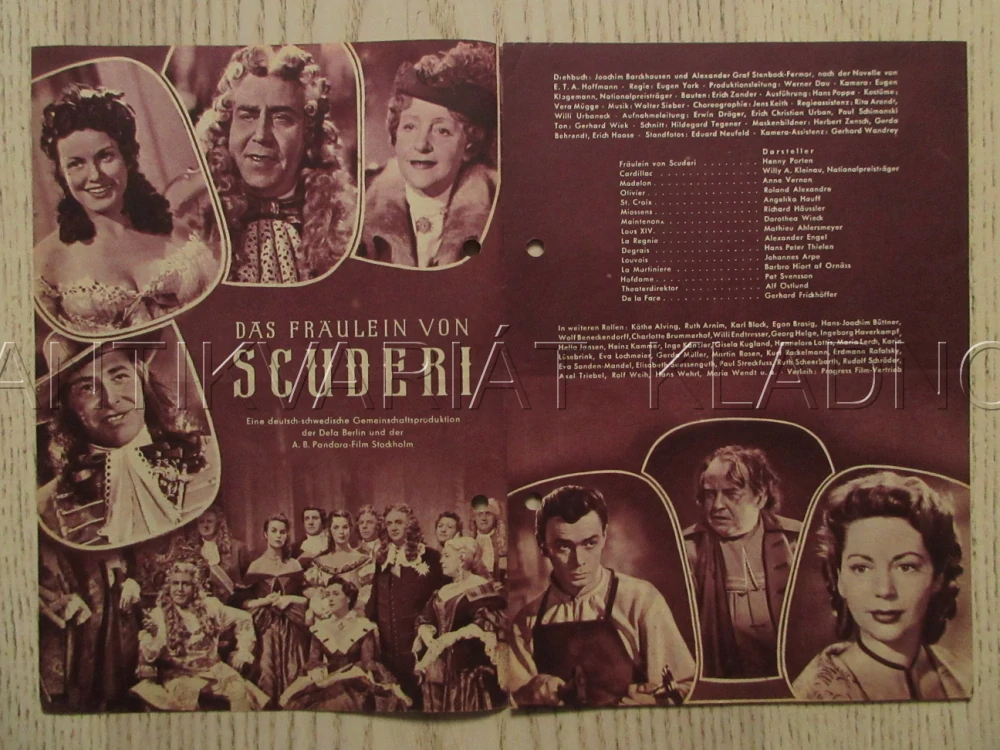 SLEČNA ZE SURLEIN, H. PORTEN, W. A. KLEINAU, A. VERNON FILM SWE, FILM KURIER VBŠ Č. 59/55