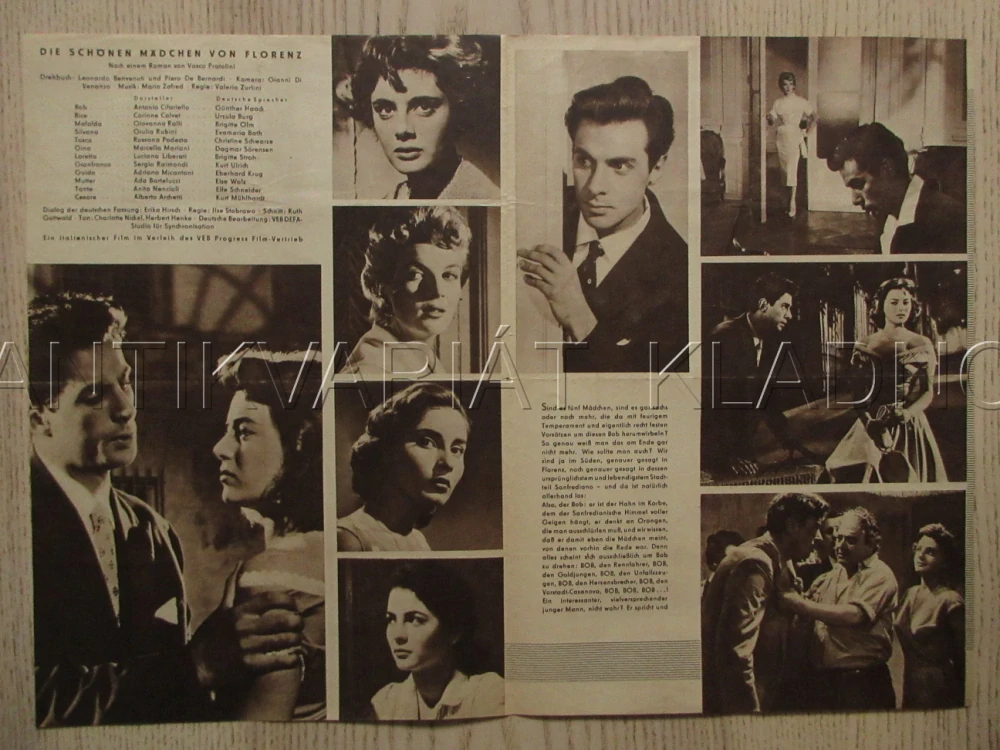 DĚVČATA ZE SAN FREDIANA, A. CIFARIELLO, C. CALVET, G. RALLI, FILM IT, FILM KURIER VBŠ Č. 70/57