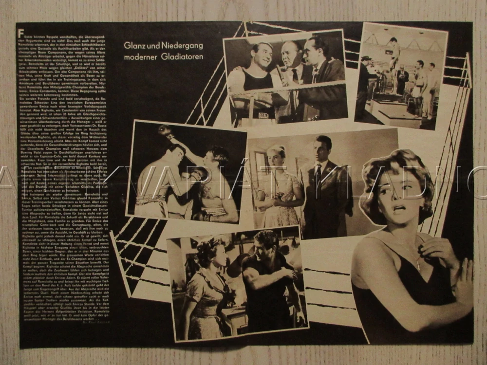 WENN DIE TIEFSTRAHLER VERLOSCHEN, M. ARENA, G. RALLI, K. CARO, FILM IT?, FILM KURIER VBŠ Č. 43/62