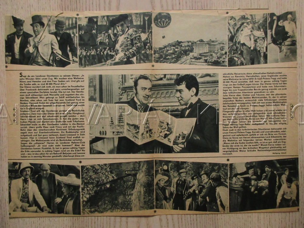 CESTA KOLEM SVĚTA ZA OSMDESÁT DNÍ, CANTIFLAS, D. NIVEN, R. NEWTON, FILM USA, FILM KURIER VBŠ Č. 76/66