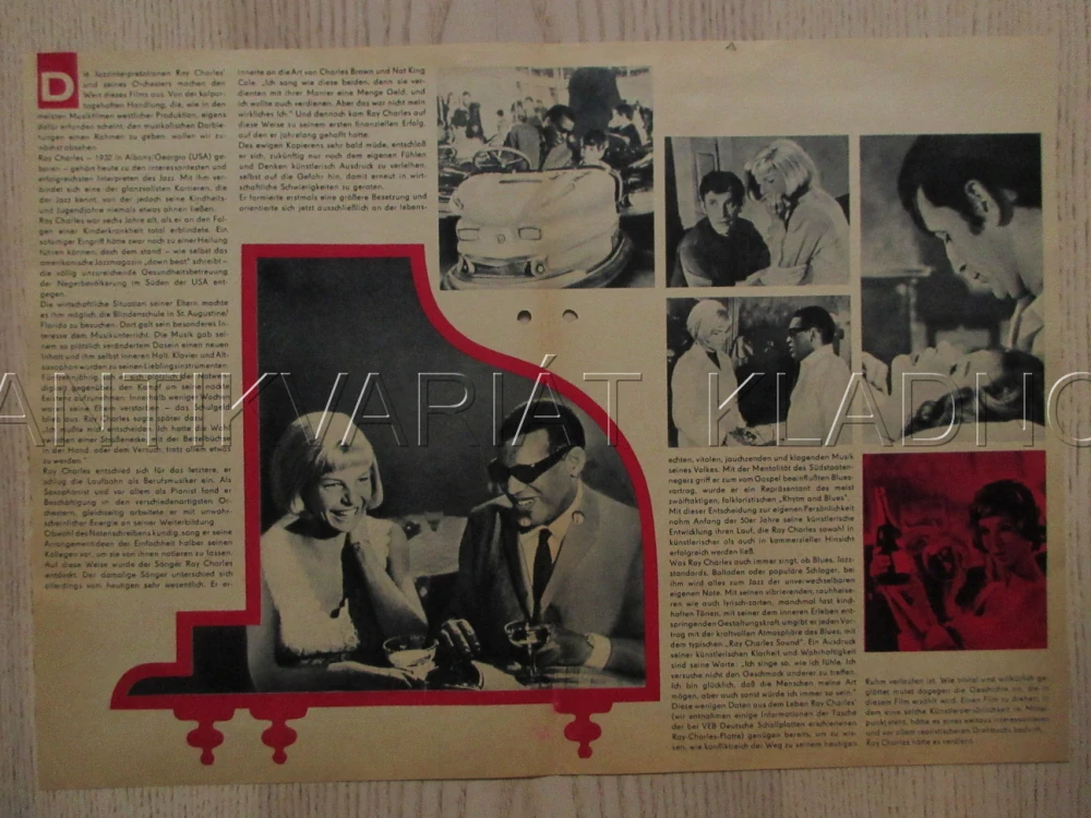 BLUES LÁSKY, R. CHARLES, T. BELL, M. PEACH, FILM USA, FILM KURIER VBŠ Č. 92/68