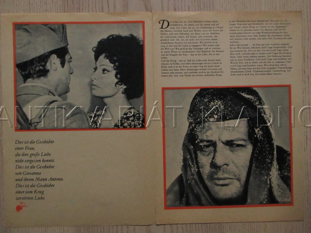 SLUNEČNICE, S. LOREN, M. MASTROIANNI, L. SAWELJEWA, FILM IT, FILM KURIER VBŠ Č. 36/72