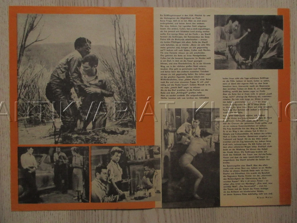 ÚTĚK V ŘETĚZECH, T. CURTIS, S. POITIER, T. BIKEL, FILM USA, FILM KURIER VBŠ Č. 40/72