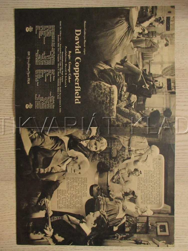 DAVID COPPERFIELD, E. ALLAN, H. MUNDIN, F. LAWTON, FILM USA, FILM KURIER VBŠ Č. 2403