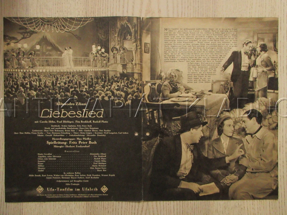 LIEBESLIED, A. ZILIANI, P. HÖRBIGER, M. MEISSNER, FILM SRN, FILM KURIER VBŠ Č. 2411