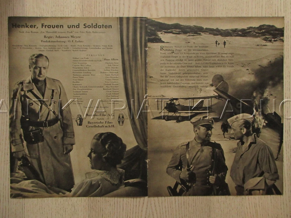 HENKER, FRAUEN UND SOLDATEN, H. ALBERS, CH. SUSA, J. TREVOR, FILM SRN, FILM KURIER VBŠ Č. 2414
