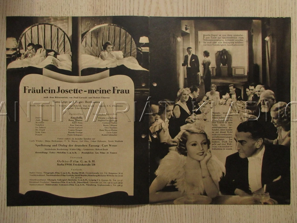 FRAULEIN JOSETTE-MEINE FRAU, ANNABELLA, J. MURAT, E. MERA, FILM FR, FILM KURIER VBŠ Č. 2415