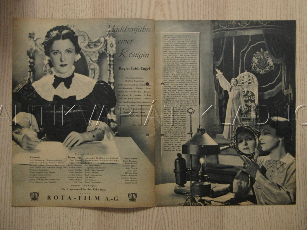 MLÁDÍ KRÁLOVNY VIKTORIE, J. JUGO, O. TRESSLER, O. LIMBURG, FILM SRN, FILM KURIER VBŠ Č. 2443