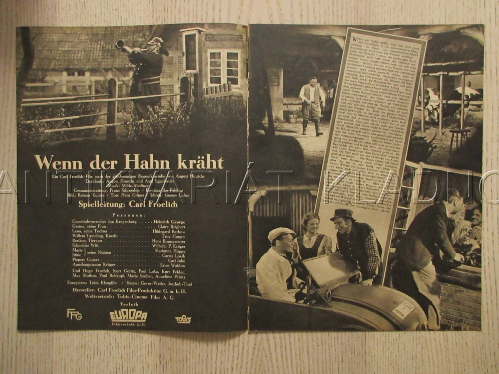 WENN DER HAHN KRAHT, H. GEORGE, C. REIGBERT, H. BARKOW, FILM SRN, FILM KURIER VBŠ Č. 2458