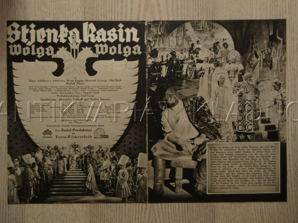 STJENKA RASIN, W. ENGELS, O. BACH, H. GEORGE, FILM SRN, FILM KURIER VBŠ Č. 2469