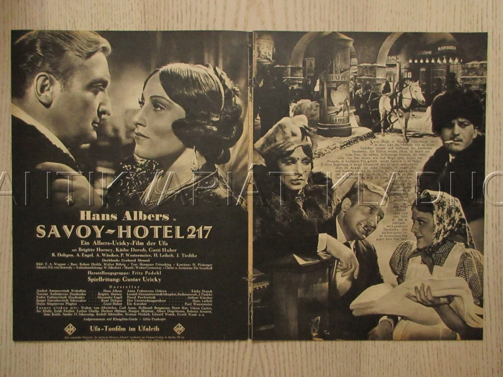 SAVOY HOTEL Č. 217, H. ALBERS, B. HORNEY, A. ENGEL, FILM SRN, FILM KURIER VBŠ Č. 2473