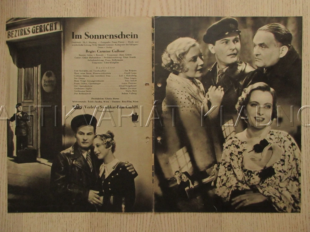 V SLUNEČNÍM JASU, J. KIEPURA, F. CZEPA, T. LINGEN, FILM SRN, FILM KURIER VBŠ Č. 2490