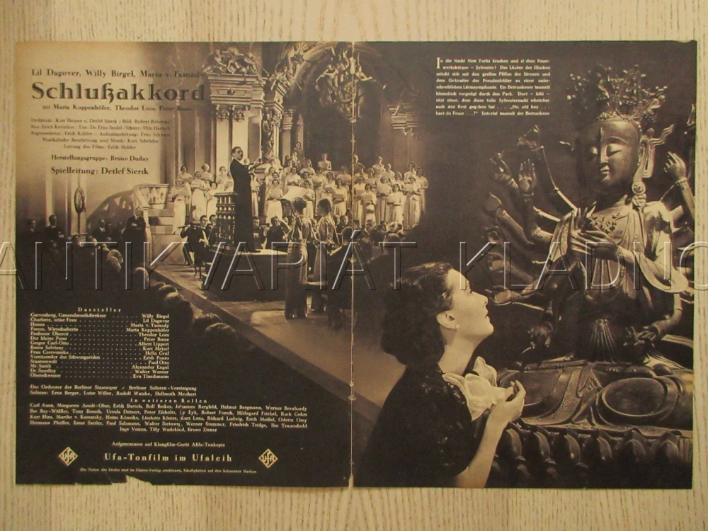 SCHLUSSAKKORD, W. BIRGEL, LIL DAGOVER, T. LOOS, FILM SRN, FILM KURIER VBŠ Č. 2497