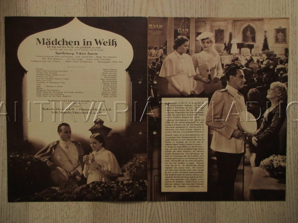 MADCHEN IN WEISS, M. CEBOTARI, I. PETROVICH, G. ALEXANDER, FILM SRN, FILM KURIER VBŠ Č. 2522